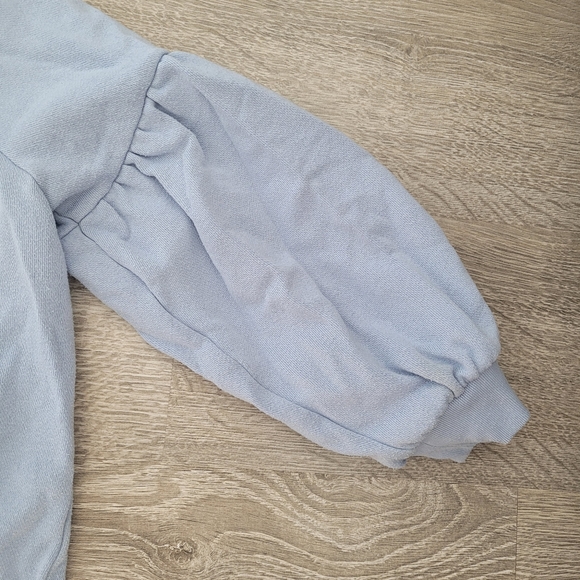 "PARTY" Sequin Bubble Sleeve Crop Sweater - Picture 3 of 3